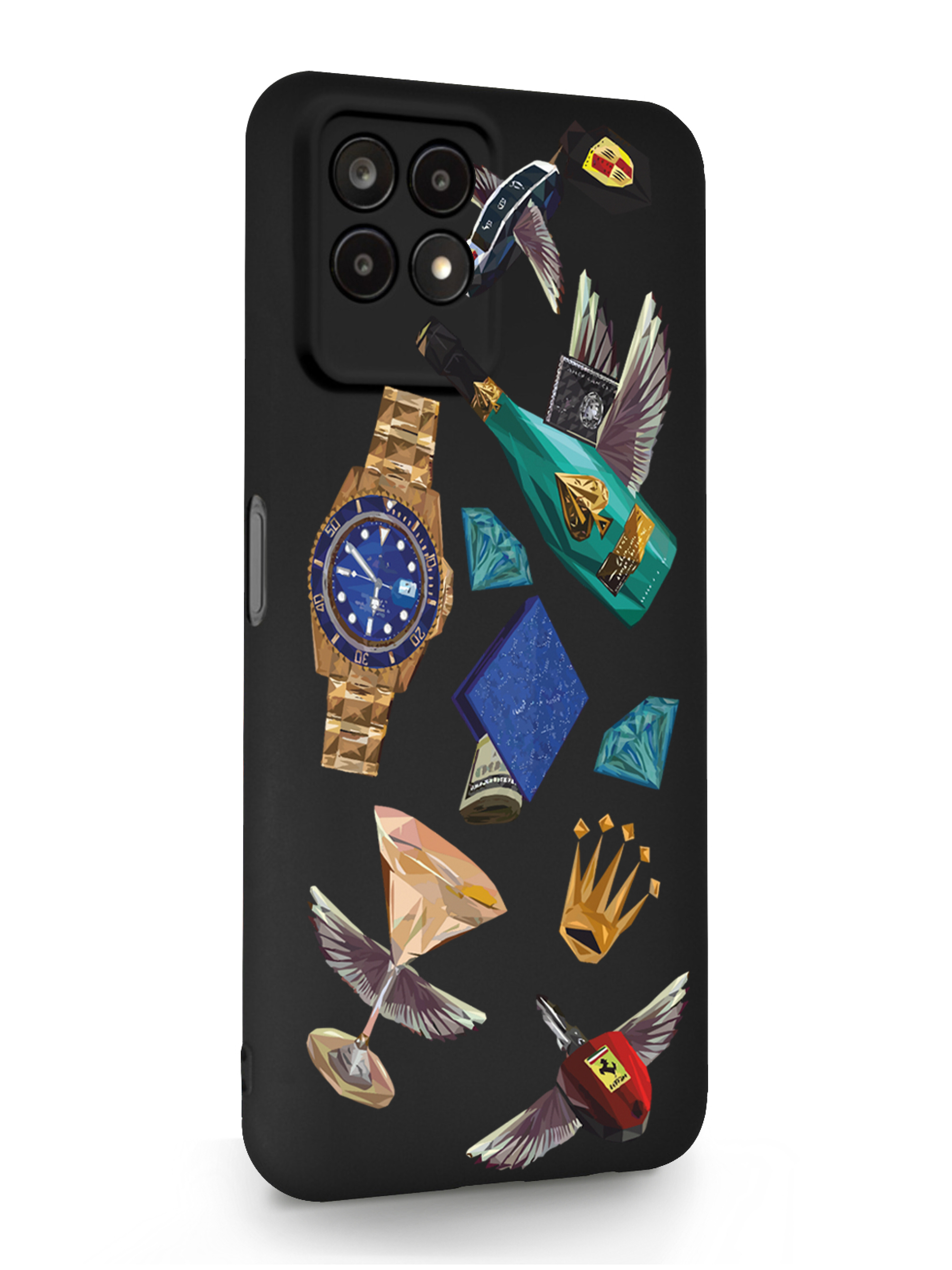 

Чехол MustHaveCase Realme 8i Luxury lifestyle черный, Разноцветный, Realme 8i Luxury lifestyle