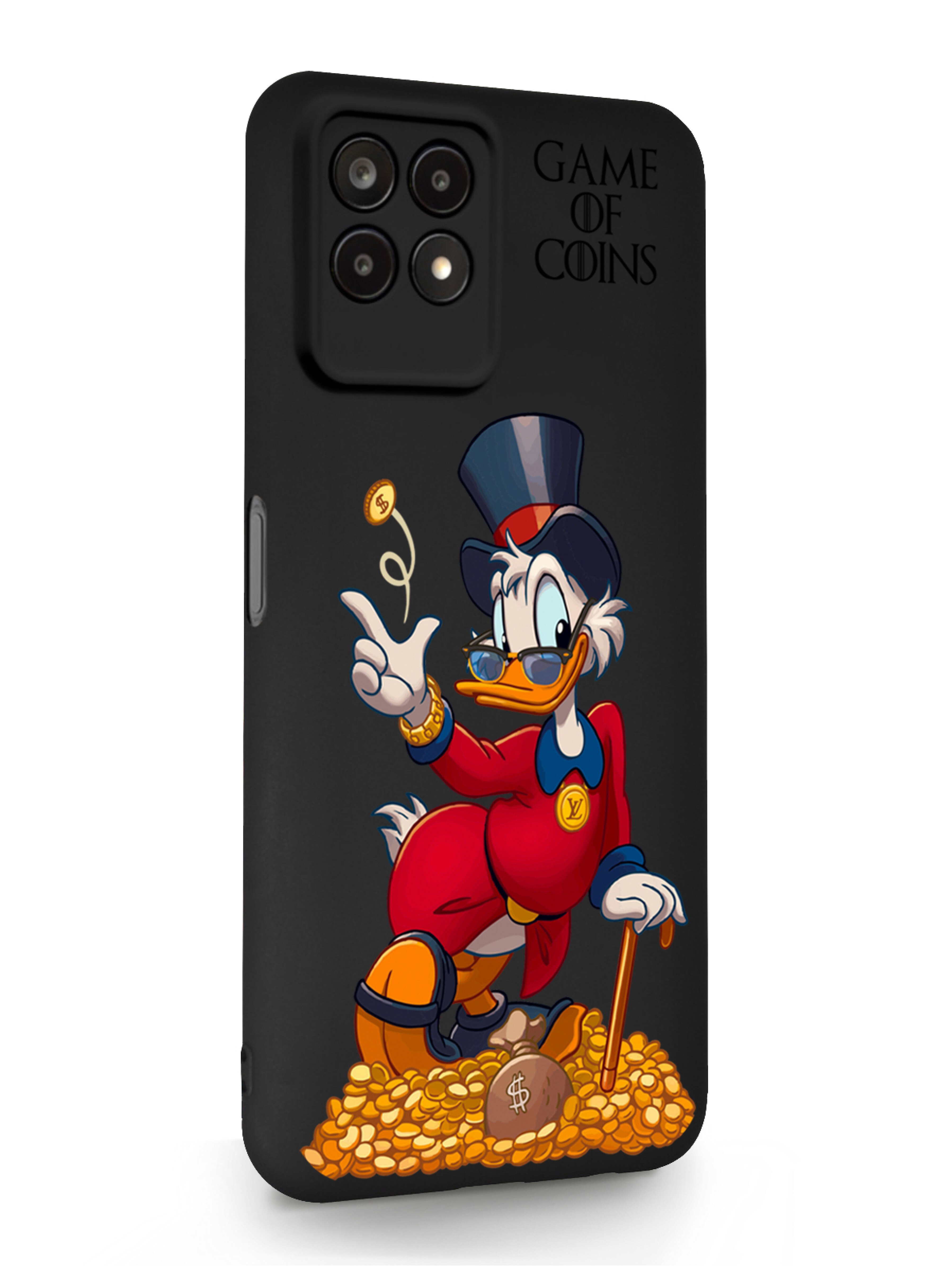 Чехол MustHaveCase Realme 8i Богатая Утка Игра монет черный