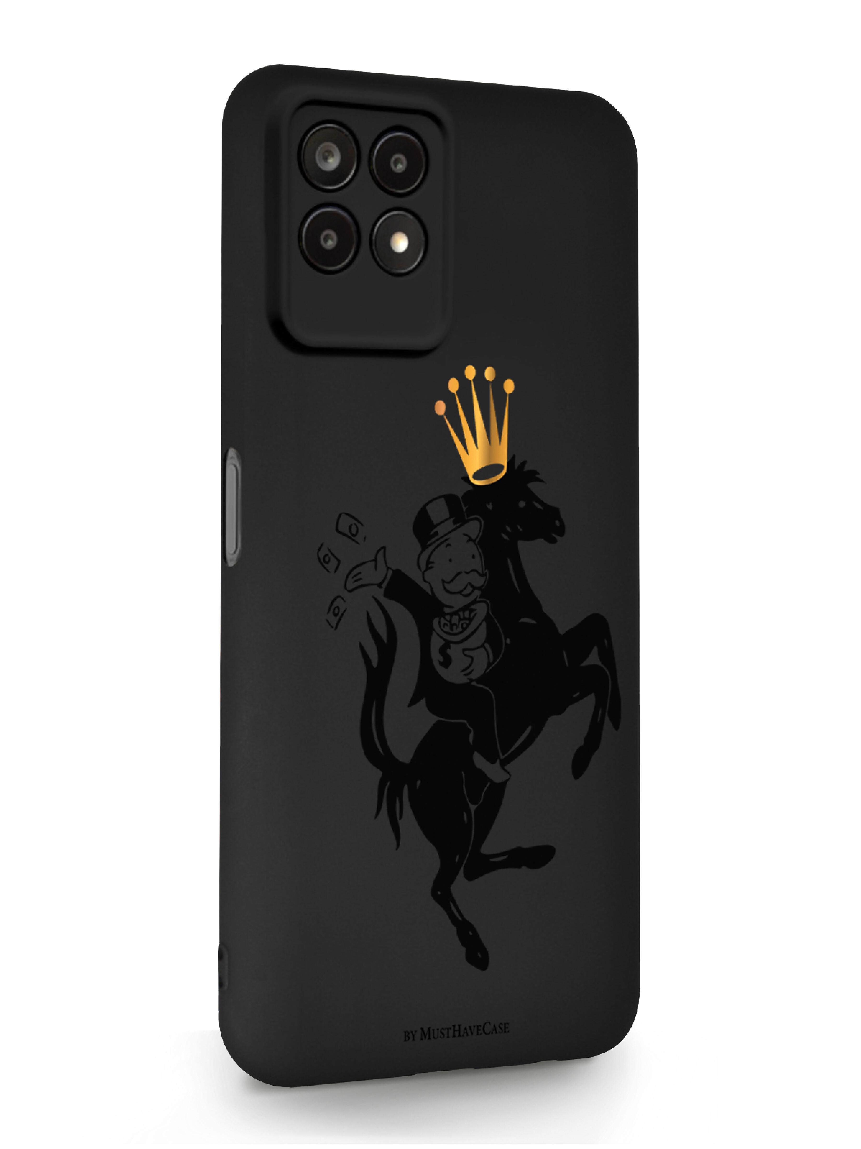 

Чехол MustHaveCase Realme 8i Monopoly на коне черный, Золотистый;черный, Realme 8i Monopoly на коне