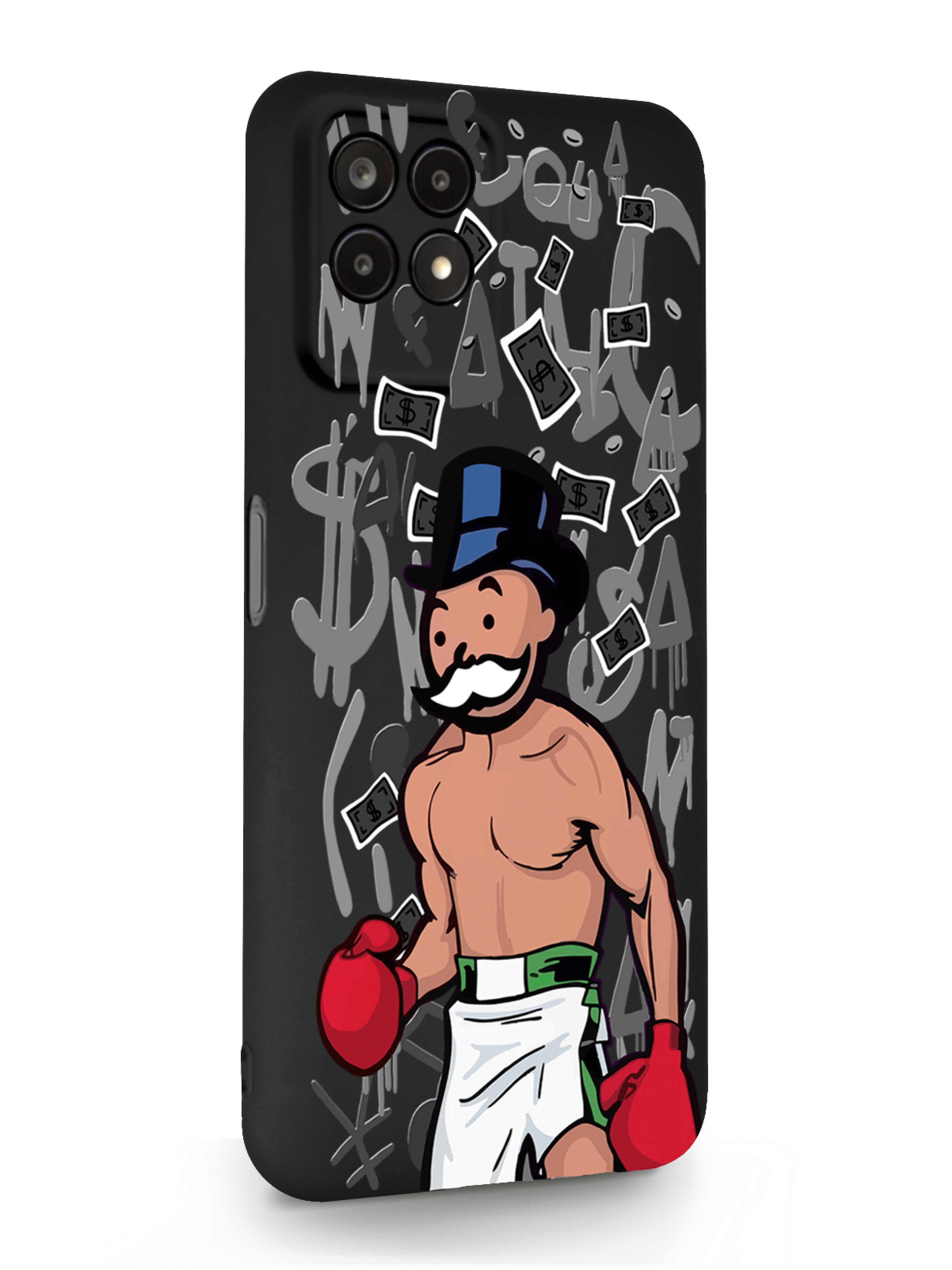 

Чехол MustHaveCase Realme 8i Monopoly Boxing черный, Разноцветный, Realme 8i Monopoly Boxing Монополия Боксер