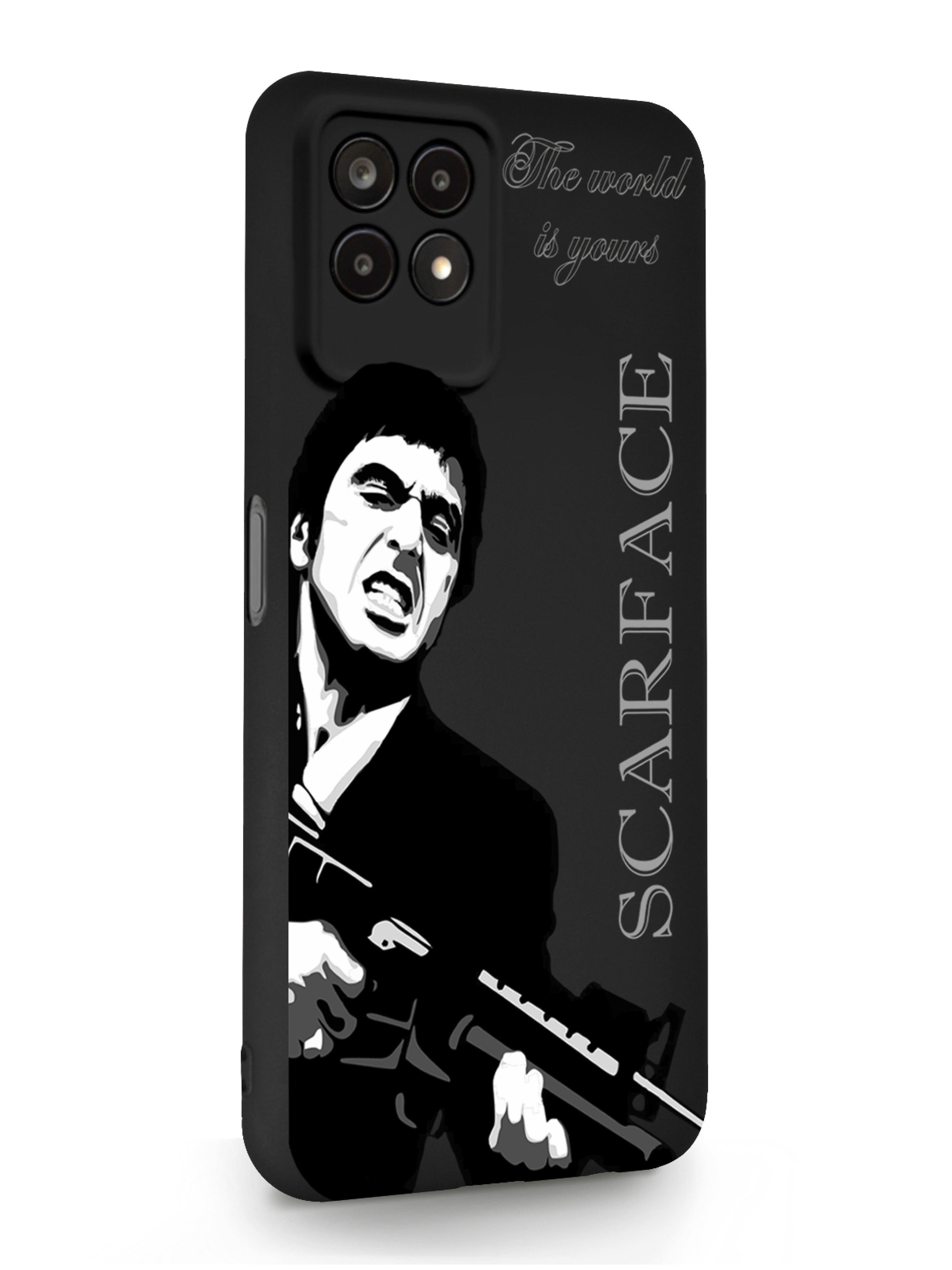 

Чехол MustHaveCase Realme 8i Лицо со шрамом черный, Серый;черный, Realme 8i Scarface Tony Montana Лицо со шрамом