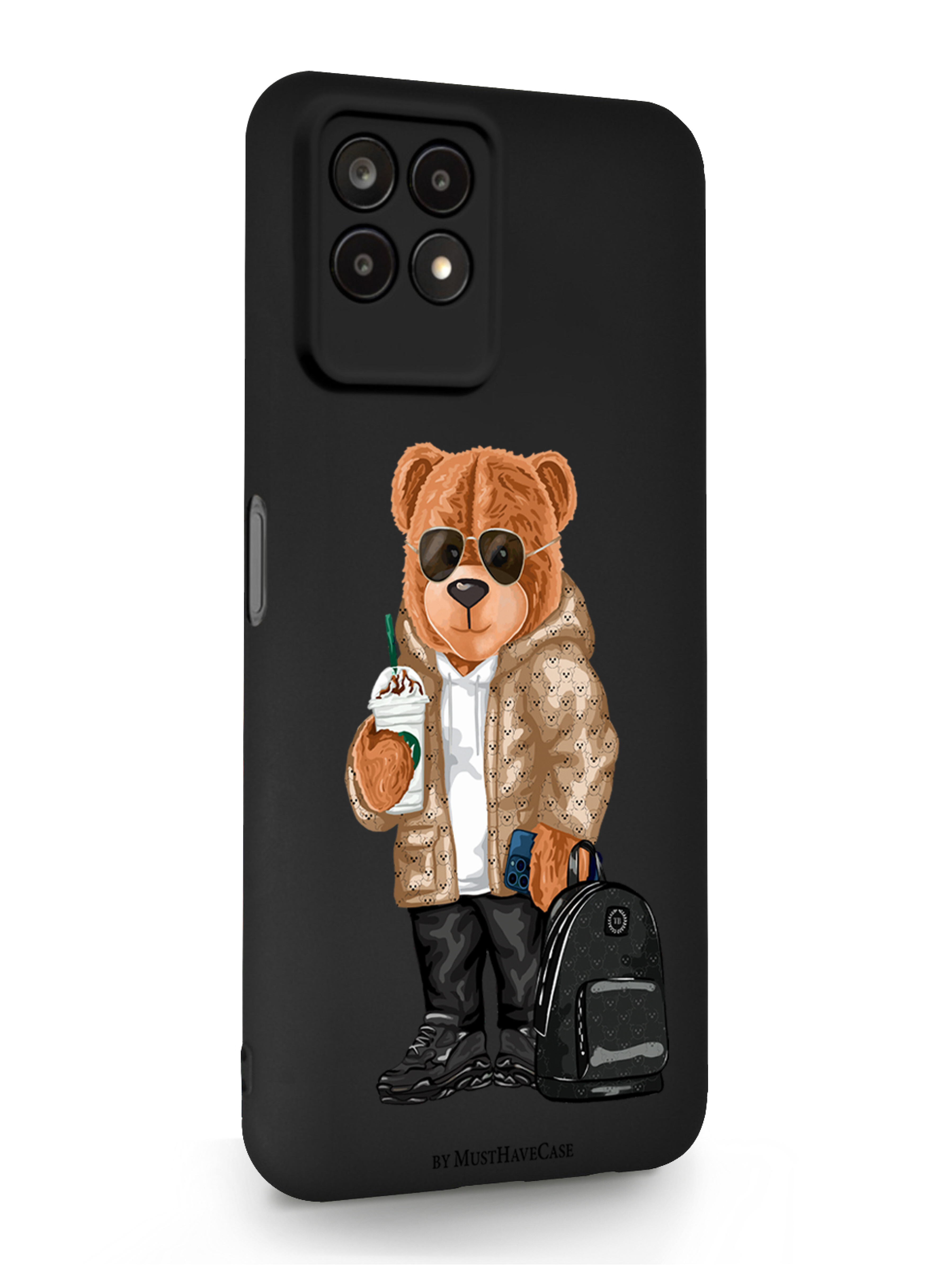 

Чехол MustHaveCase Realme 8i Tony Style в очках черный, Коричневый;черный;белый, Realme 8i Tony Style в очках