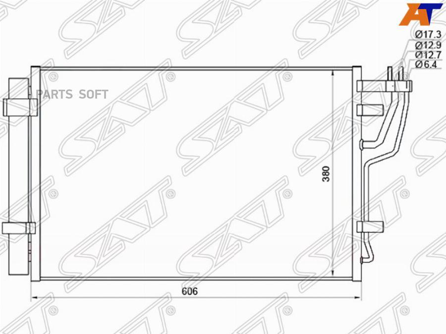 

Радиатор Кондиционера Kia Ceed 07-/Hyundai I30 07-/Elantra 06- Sat арт. ST-HY47-394-0