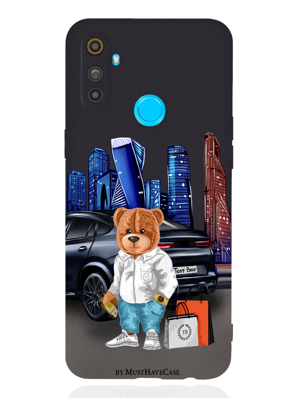 

Чехол MustHaveCase realme C3 Тони Москва Сити черный, Черный;синий;коричневый, realme C3 Tony Moscow city/ Тони Москва Сити