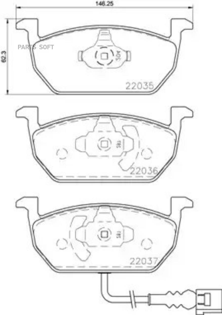 

Тормозные колодки brembo P85137