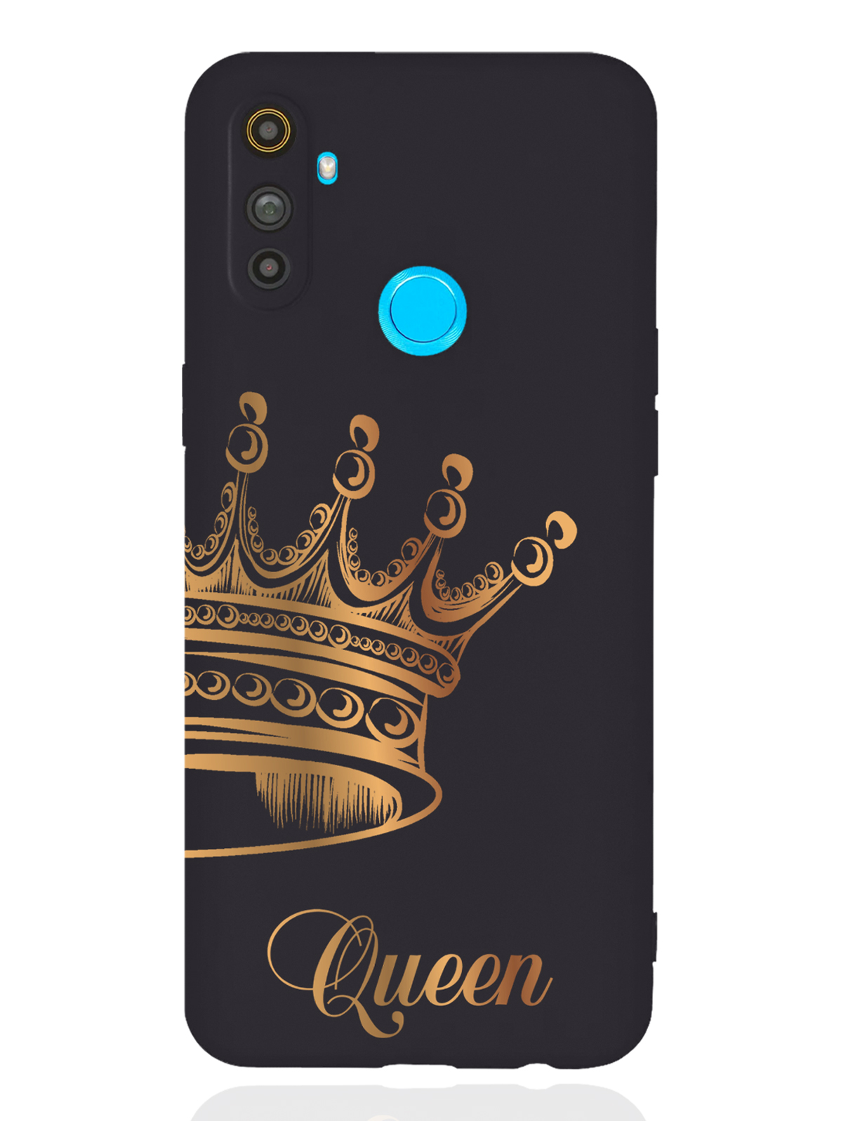 фото Чехол musthavecase realme c3 парный чехол корона queen черный