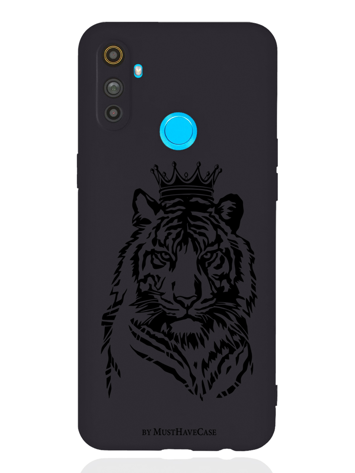 

Чехол MustHaveCase realme C3 Тигр с Короной черный, realme C3 Тигр с Короной