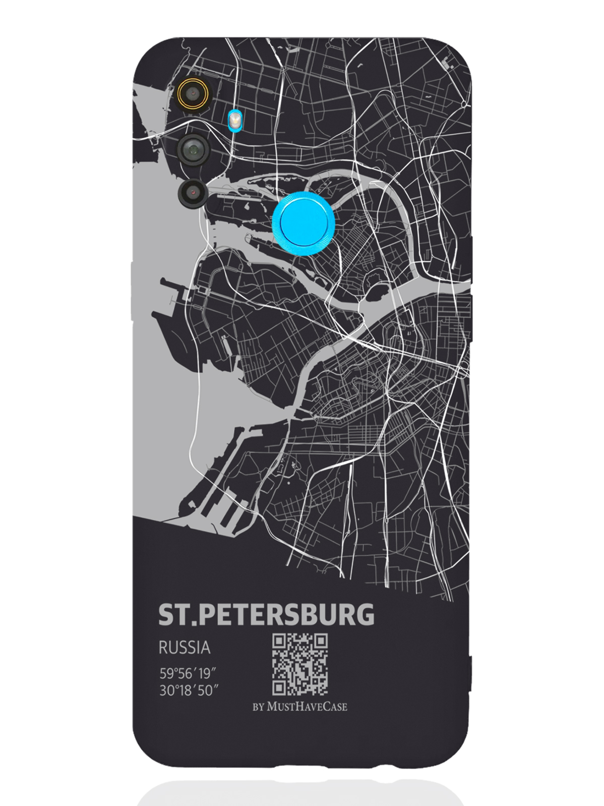 

Чехол MustHaveCase realme C3 Карта Санкт-Петербурга черный, Серый;черный, realme C3 Карта Санкт-Петербурга