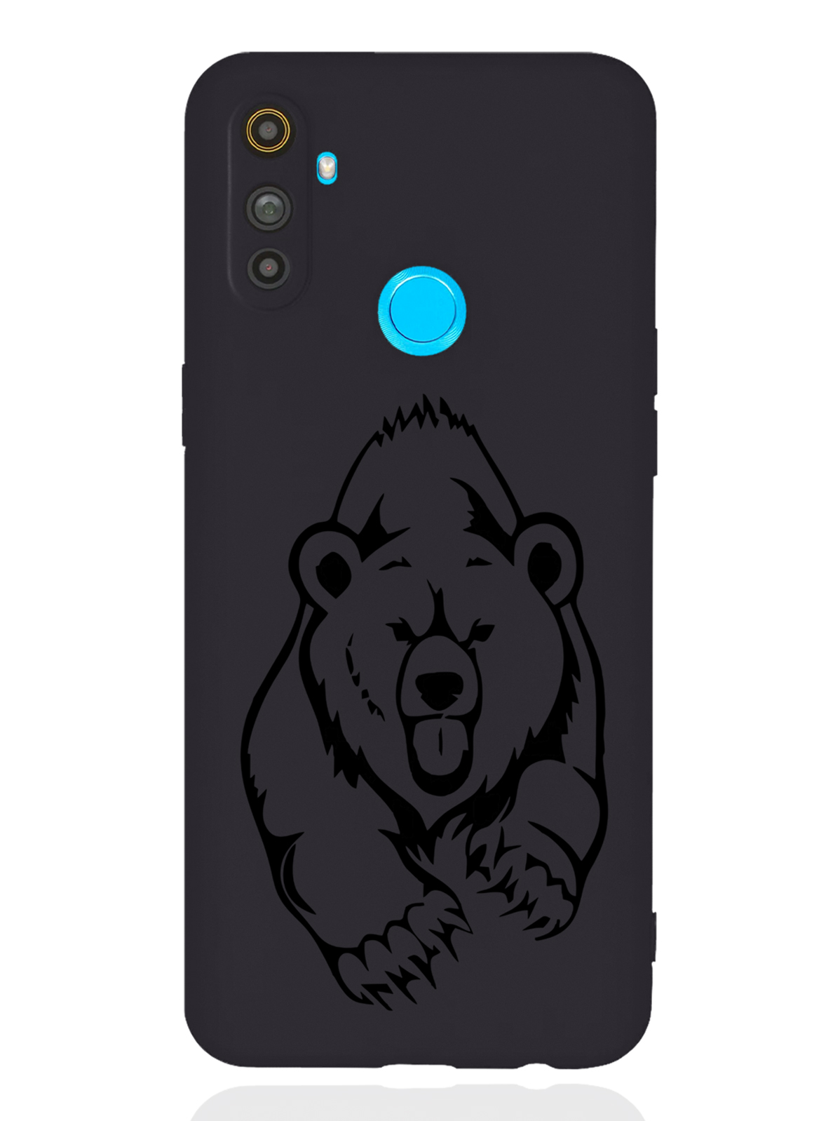 

Чехол MustHaveCase realme C3 Медведь черный, realme C3 Медведь