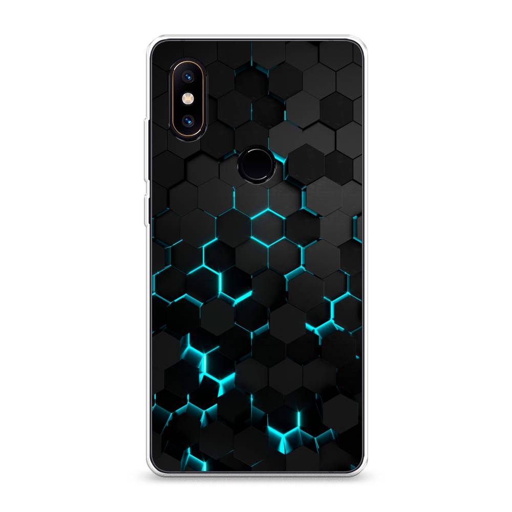 фото Чехол awog "соты бирюзовые" для xiaomi mi mix 2s