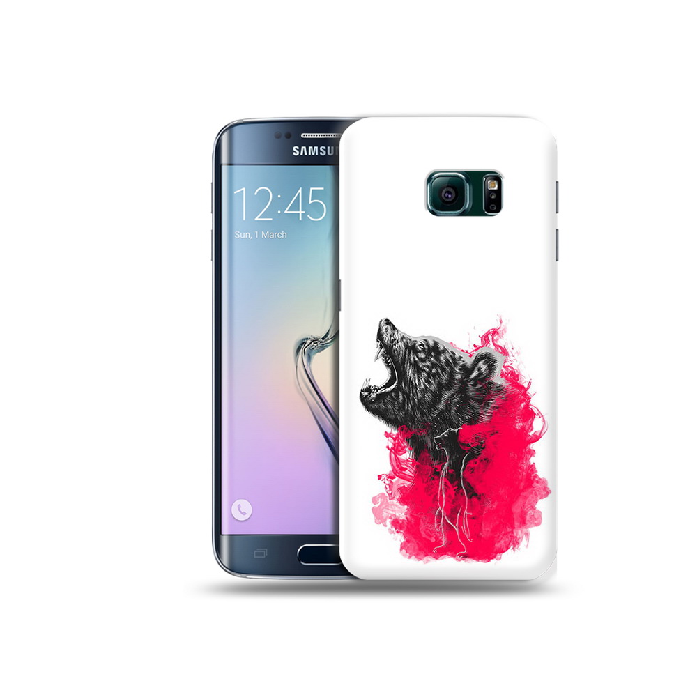 

Чехол MyPads Tocco для Samsung Galaxy S6 Edge медведь в дымке, Прозрачный, Tocco