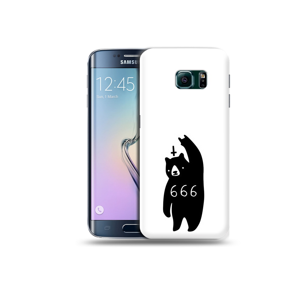 

Чехол MyPads Tocco для Samsung Galaxy S6 Edge медведь 666, Прозрачный, Tocco