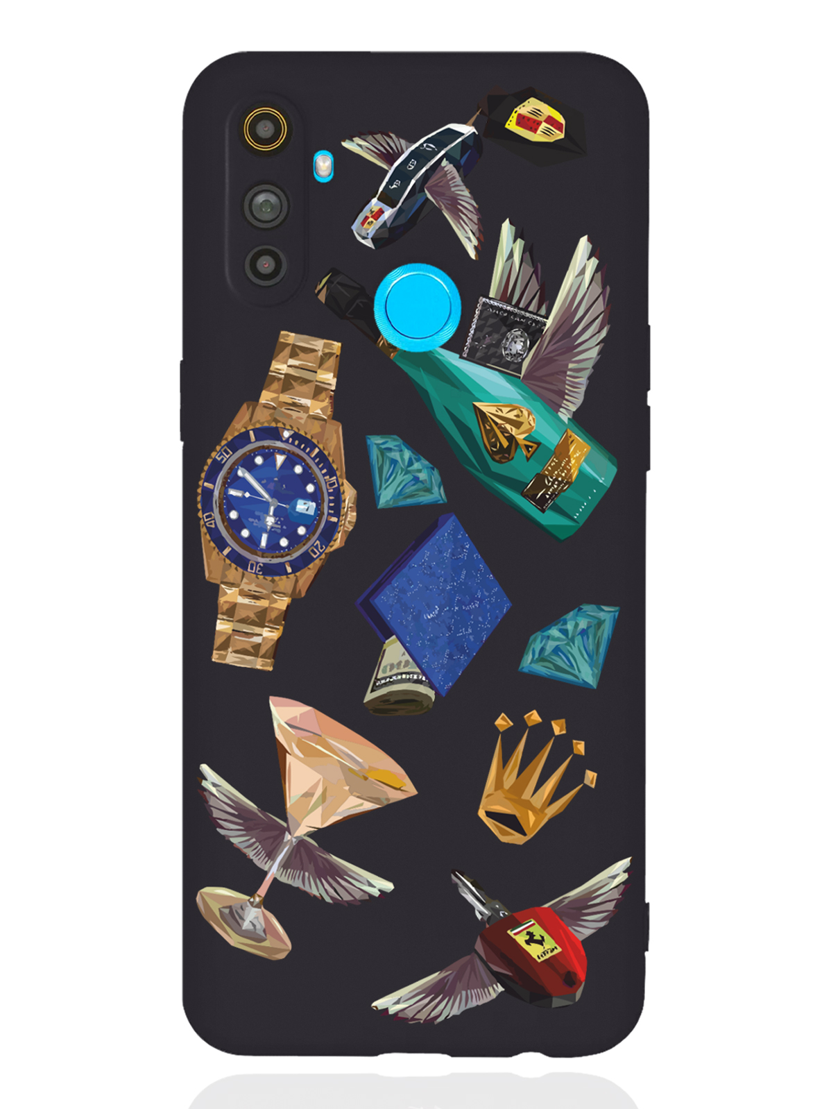 

Чехол MustHaveCase realme C3 Luxury lifestyle черный, Разноцветный, realme C3 Luxury lifestyle
