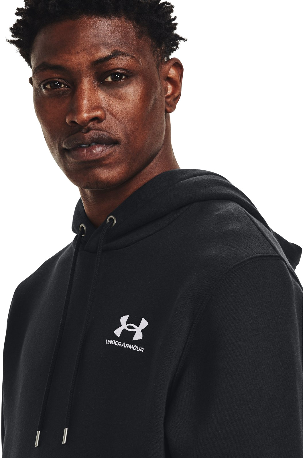 Худи мужское Under Armour UA Essential Fleece Hoodie-BLK черное LG