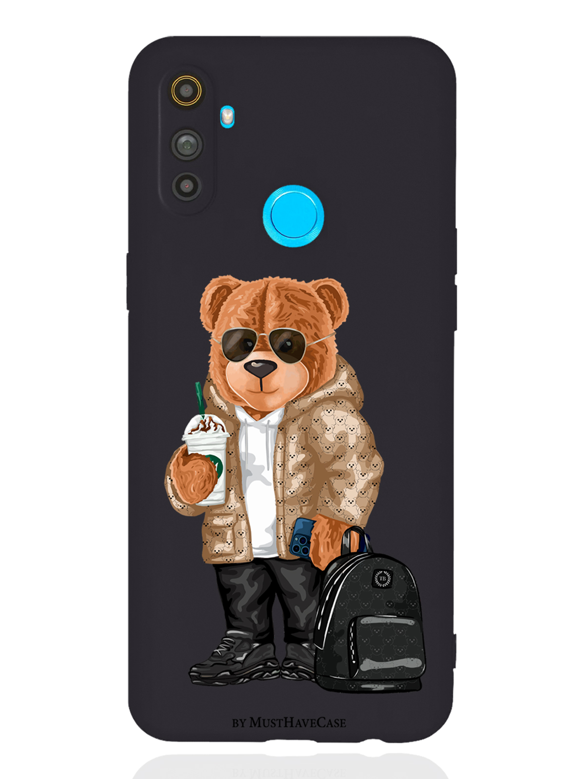 

Чехол MustHaveCase realme C3 Tony Style в очках черный, Коричневый;черный;белый, realme C3 Tony Style в очках