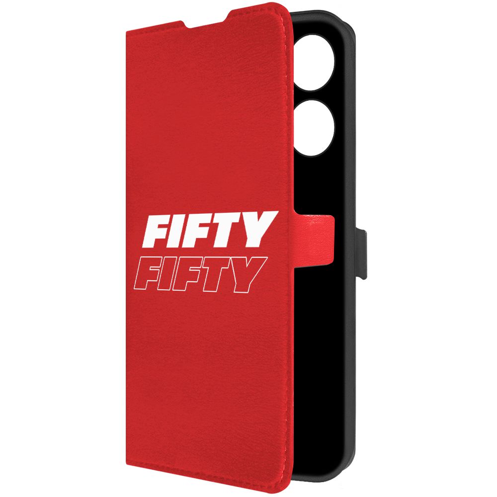 

Чехол-книжка Krutoff Eco Book для Tecno Pova 5 Fifty Fifty красный