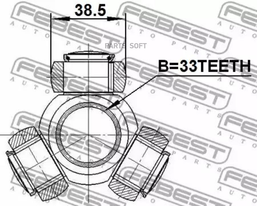 

Трипоид 33x38.05 Febest арт. 2116-GE33