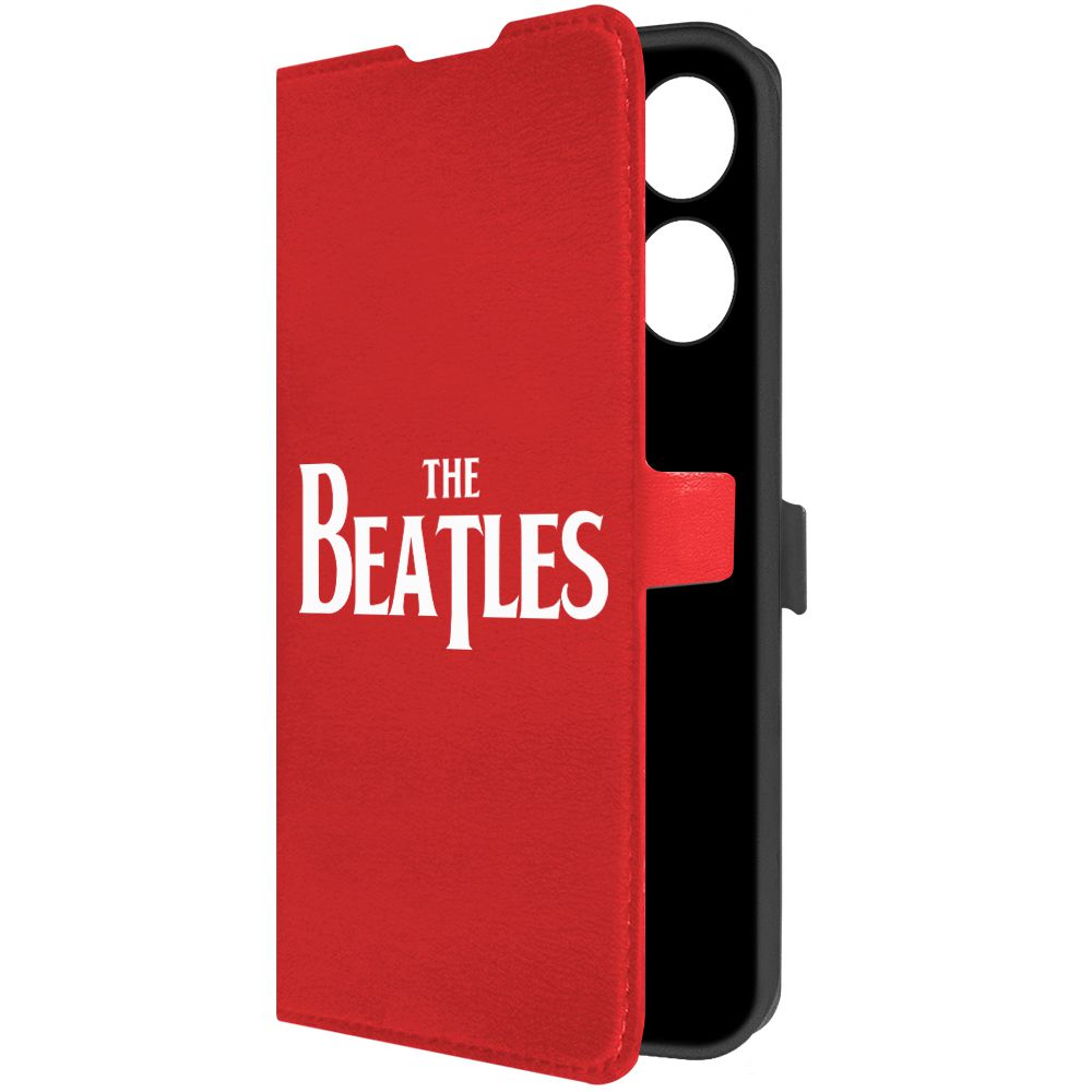 

Чехол-книжка Krutoff Eco Book для Tecno Pova 5 Beatles красный