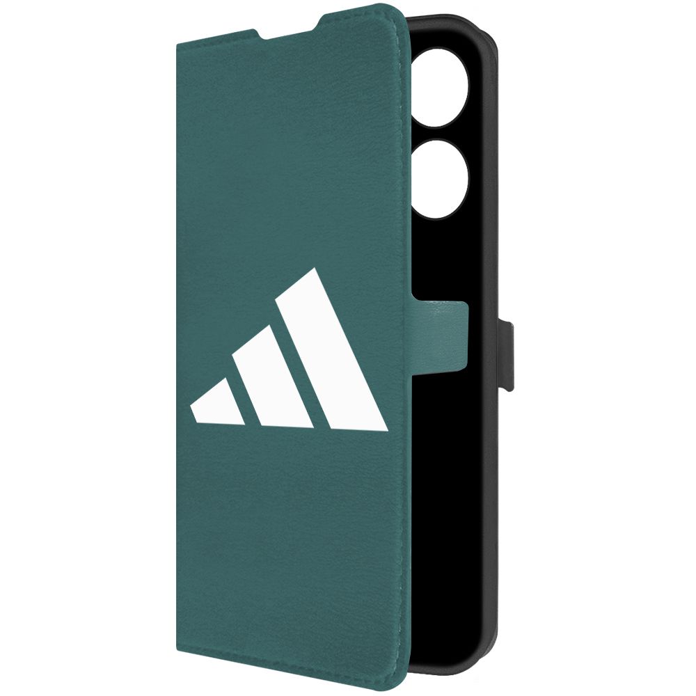 

Чехол-книжка Krutoff Eco Book для Tecno Pova 5 Adidas зелёный опал, Зеленый