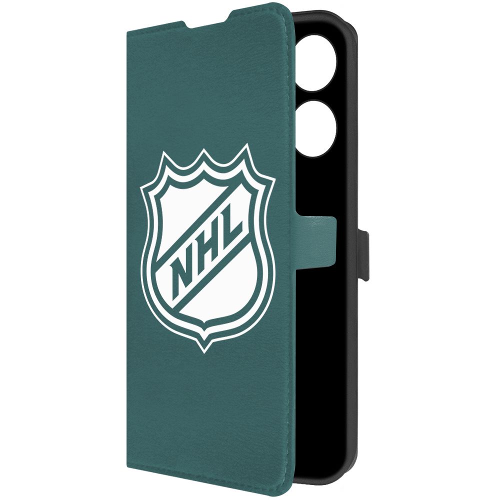 

Чехол-книжка Krutoff Eco Book для Tecno Pova 5 NHL зелёный опал, Зеленый