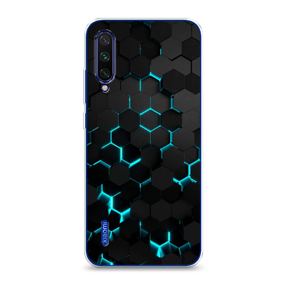 фото Чехол awog "соты бирюзовые" для xiaomi mi cc9e
