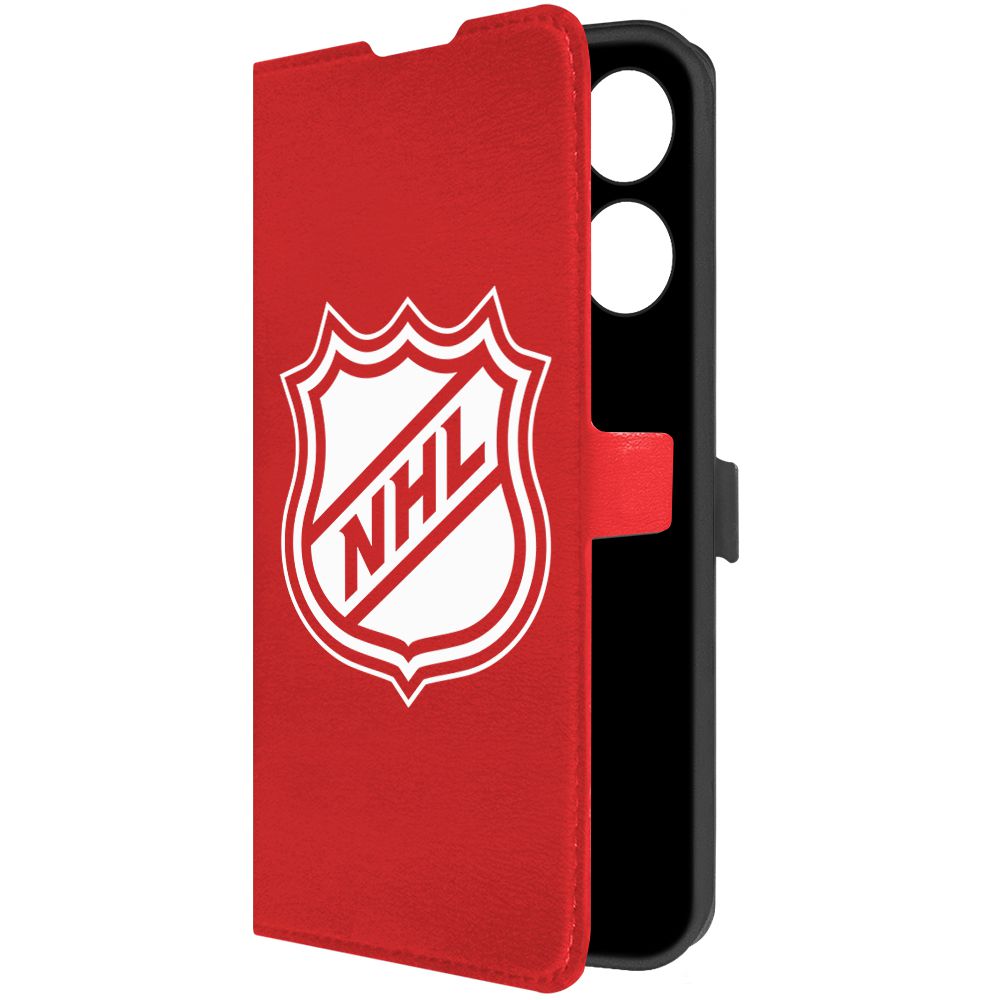 

Чехол-книжка Krutoff Eco Book для Tecno Pova 5 NHL красный