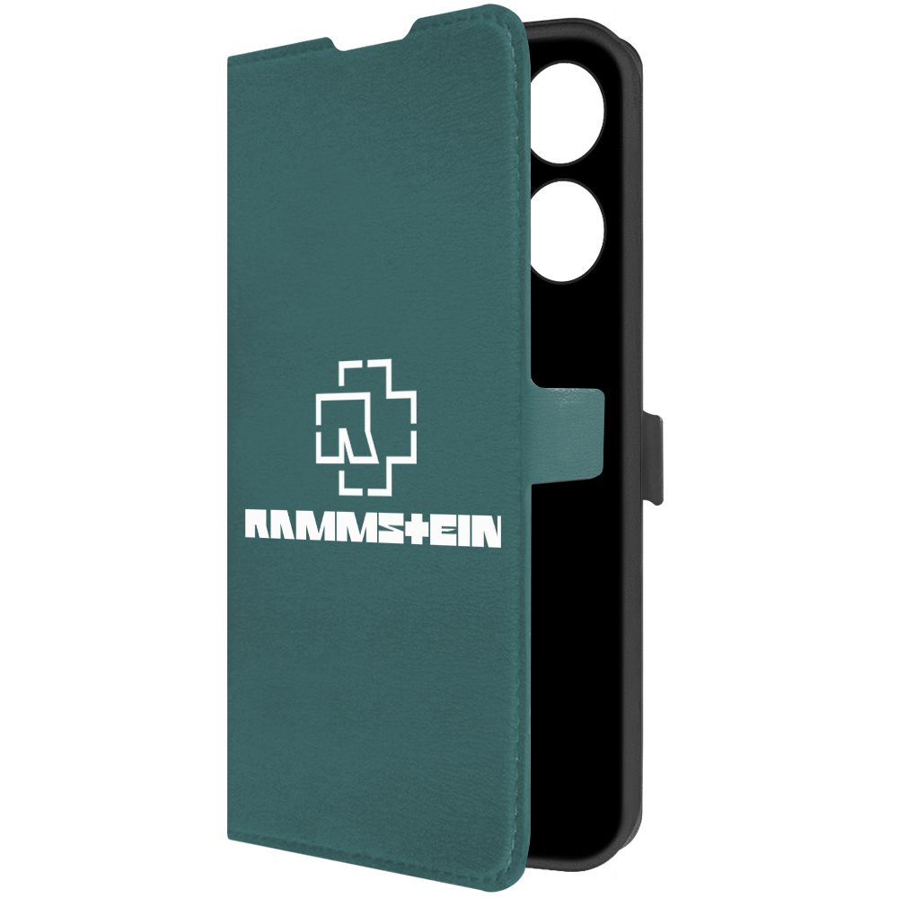 

Чехол-книжка Krutoff Eco Book для Tecno Pova 5 Rammstein зелёный опал, Зеленый