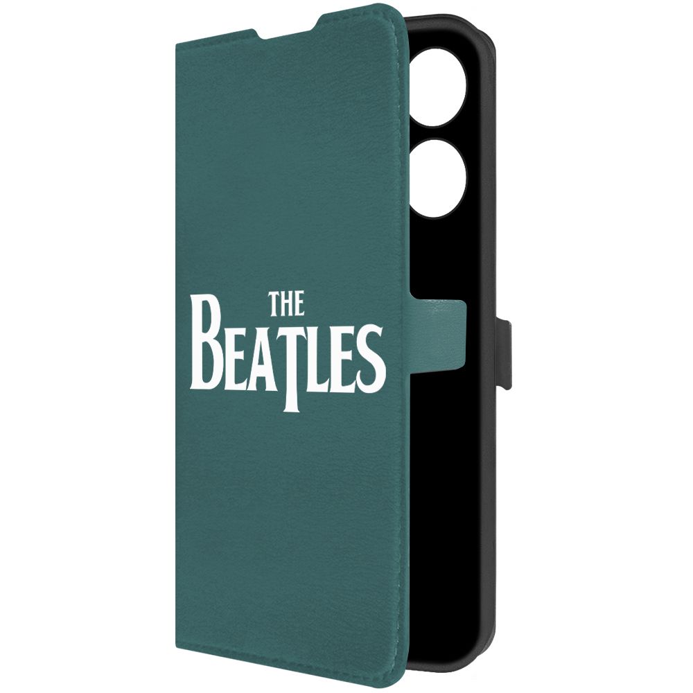 

Чехол-книжка Krutoff Eco Book для Tecno Pova 5 Beatles зелёный опал, Зеленый