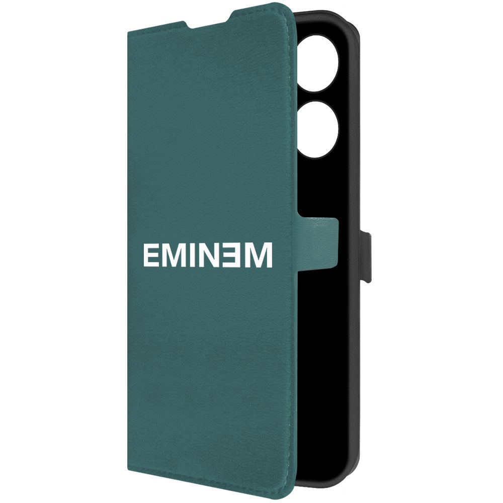 

Чехол-книжка Krutoff Eco Book для Tecno Pova 5 Eminem зелёный опал, Зеленый