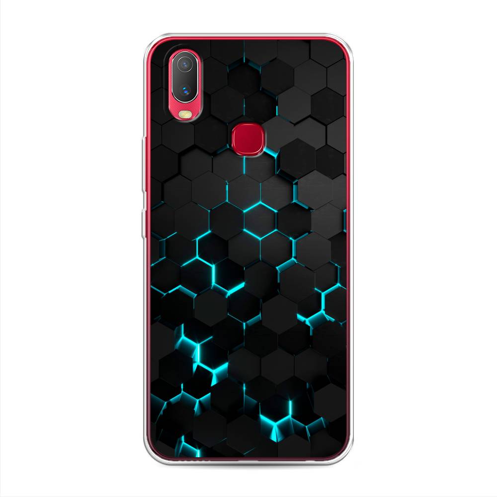 фото Чехол awog "соты бирюзовые" для vivo y11