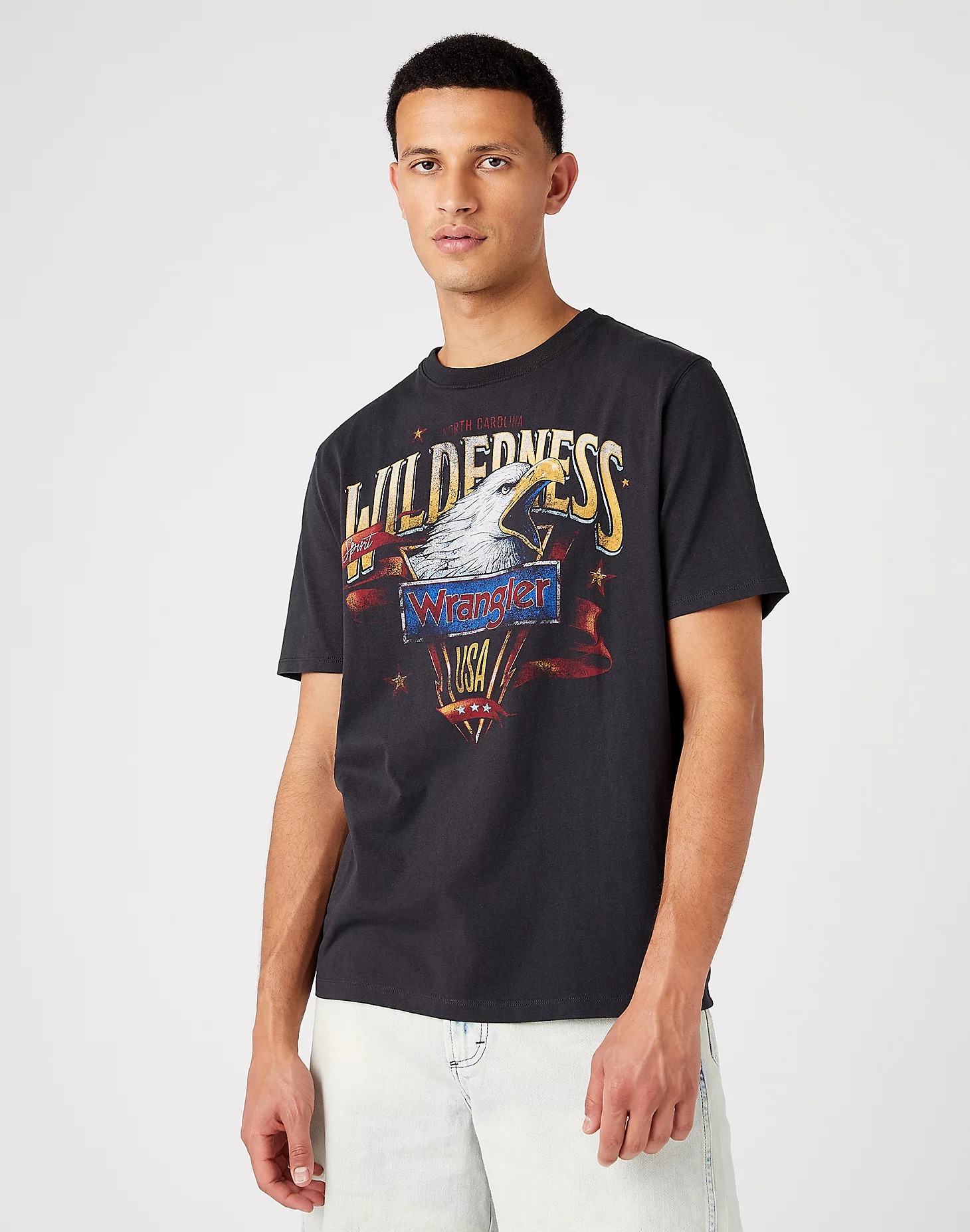 фото Футболка мужская wrangler men eagle tee черная s