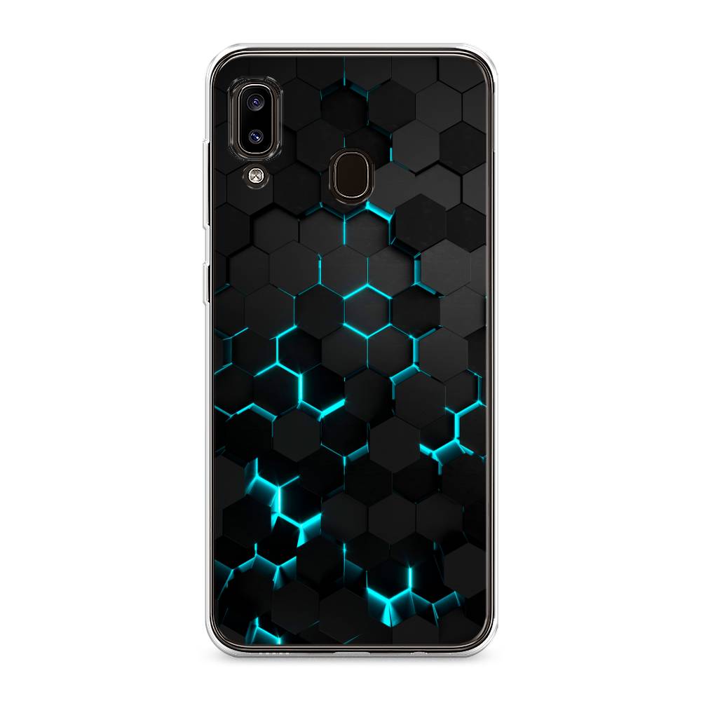 фото Чехол awog "соты бирюзовые" для samsung galaxy a30