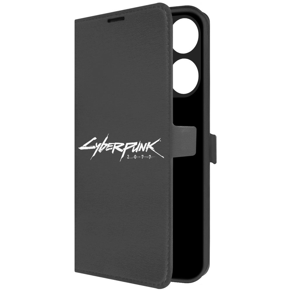 

Чехол-книжка Krutoff Eco Book для Tecno Pop 7 Pro Сyberpunk 2077 черный