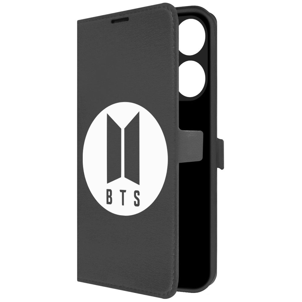 

Чехол-книжка Krutoff Eco Book для TECNO POP 7 Pro BTS (БТС) (черный)