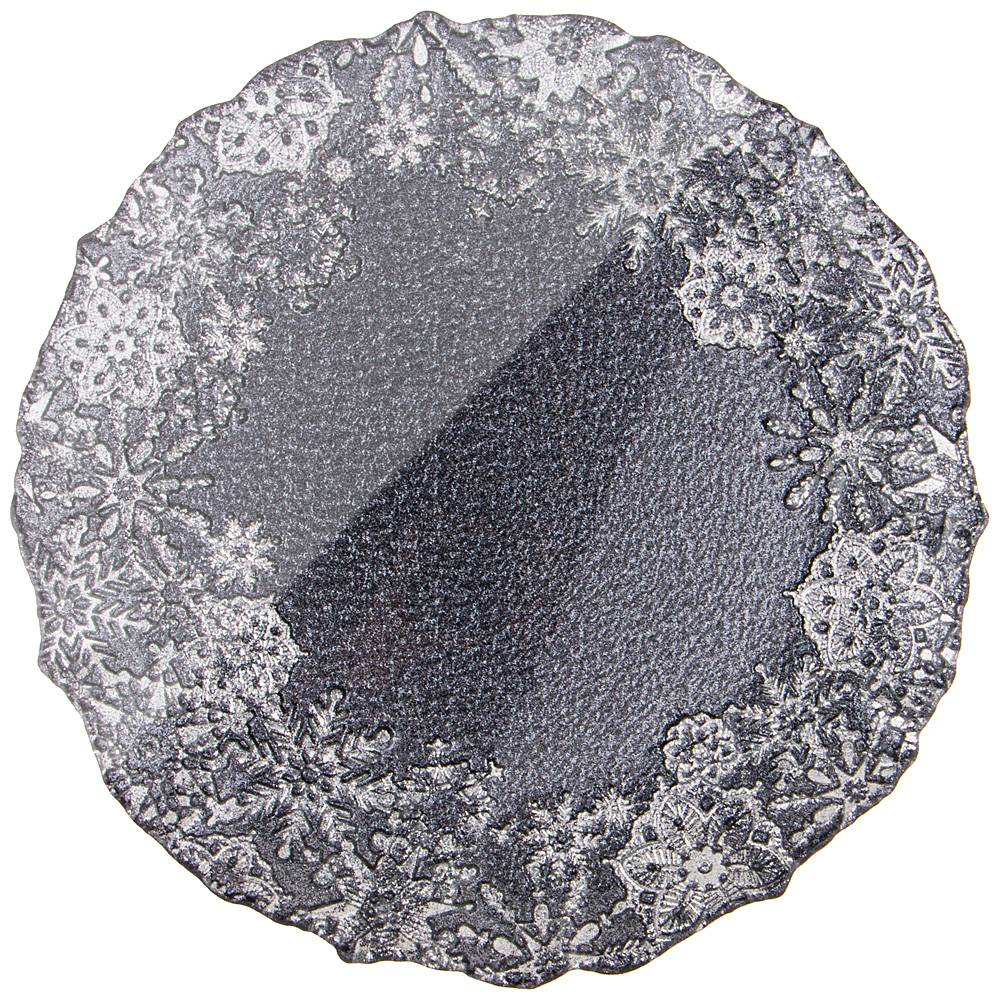 

Блюдо Аксам snow black 28см