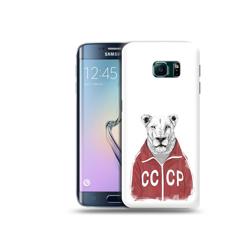 

Чехол MyPads Tocco для Samsung Galaxy S6 Edge львица ссср, Прозрачный, Tocco