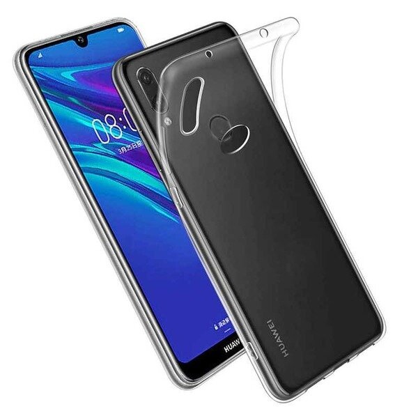 фото Силиконовый чехол для huawei y7 2019 прозрачный nobrand