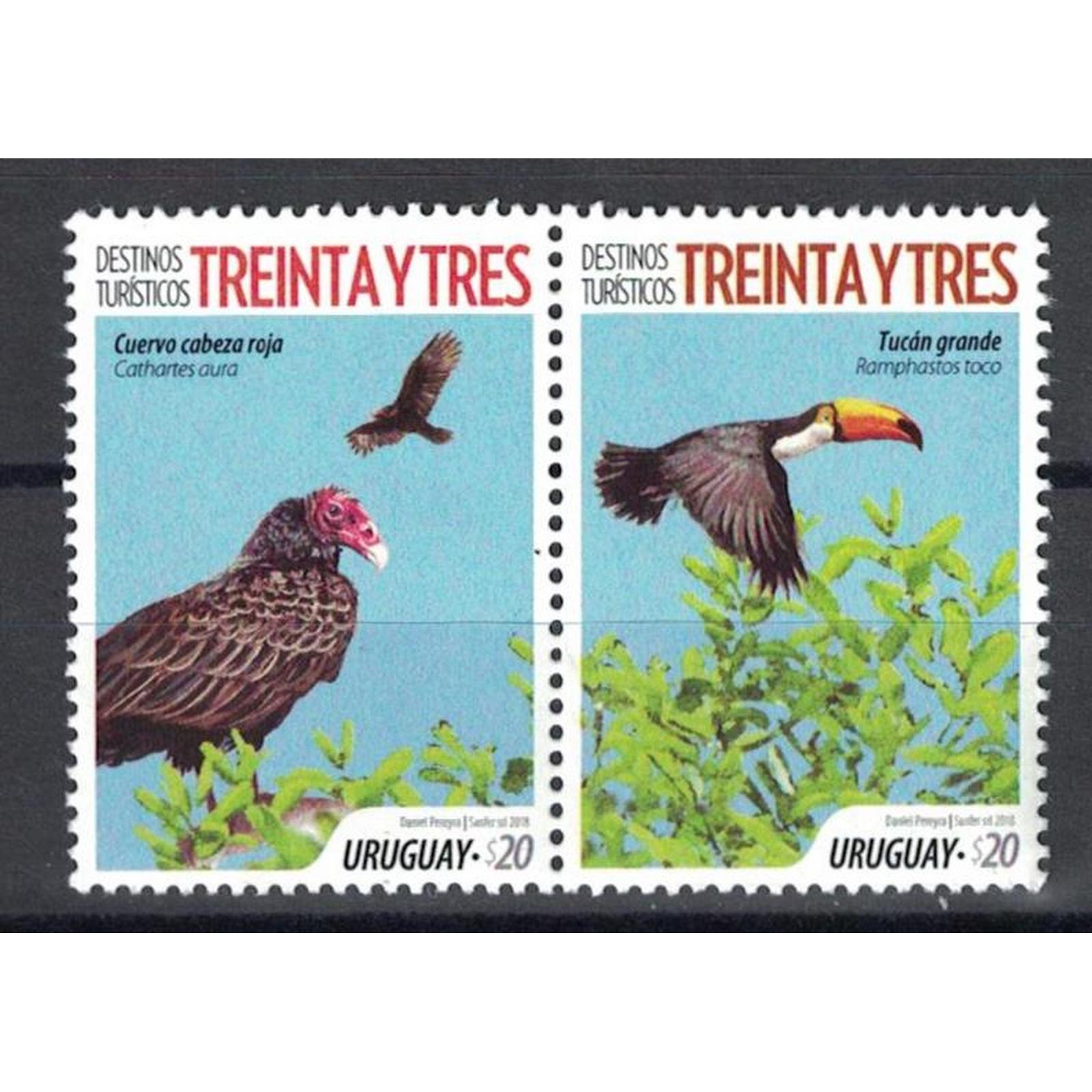 

Почтовые марки Уругвай Туристические направления - Treinta y Tres Птицы, uy3615