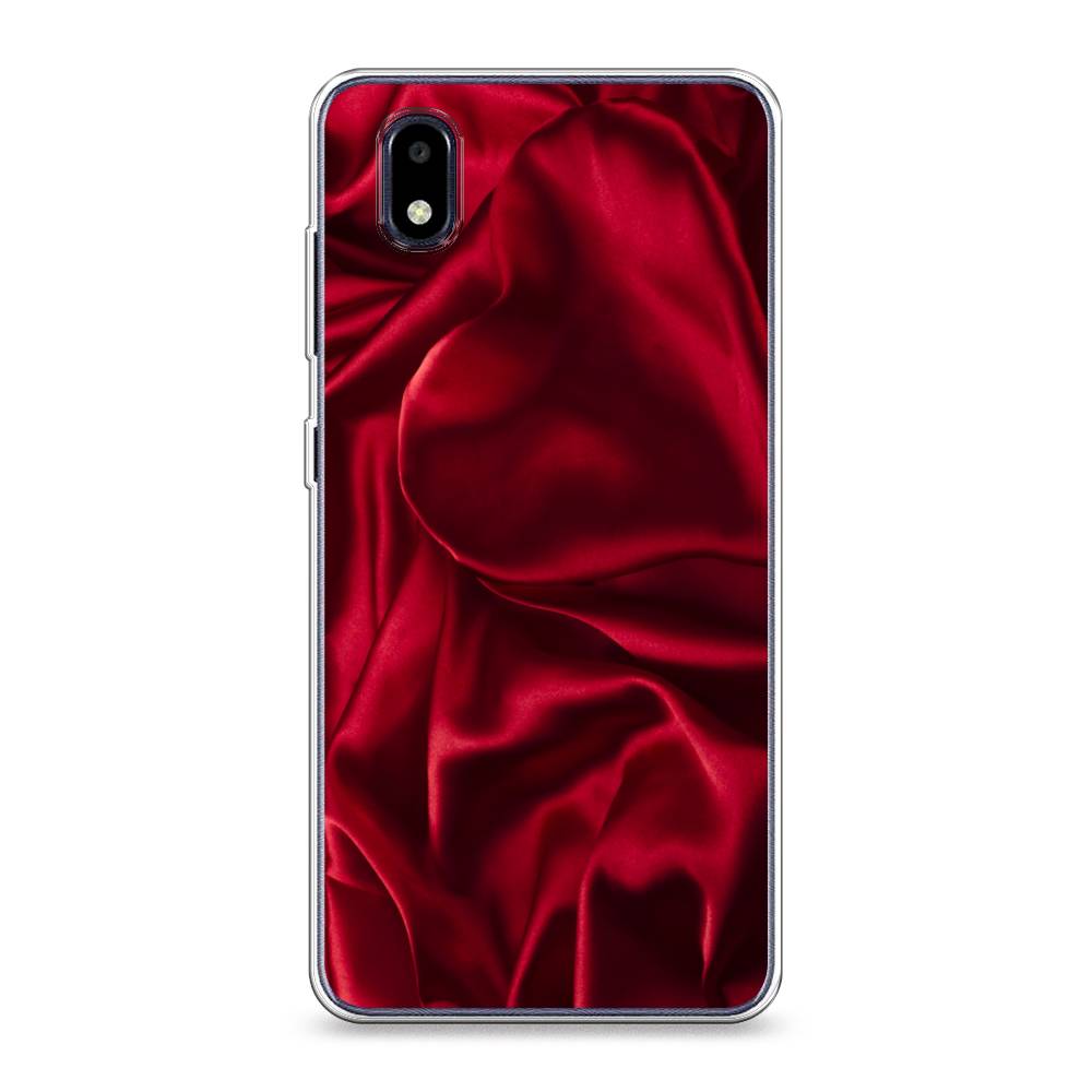 фото Силиконовый чехол "текстура красный шелк" на zte blade a3 (2020) awog