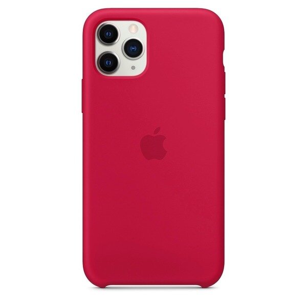 фото Чехол для iphone 11 pro max silicone закрытый низ малиновый nobrand