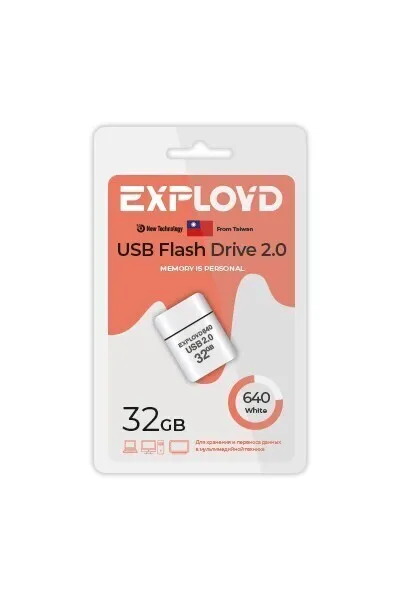 

Флешка Exployd 640 32 ГБ белый (EX-32GB-640-White), 640