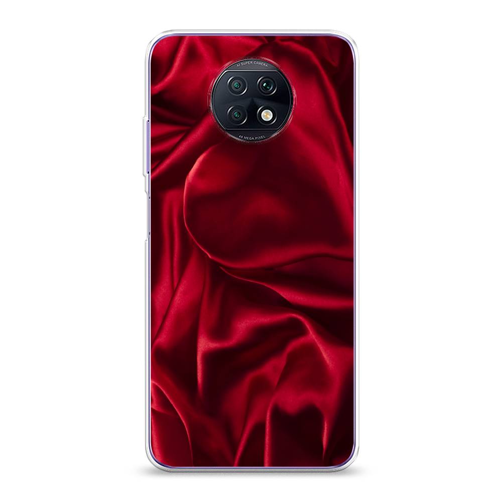 фото Силиконовый чехол "текстура красный шелк" на xiaomi redmi note 9t awog