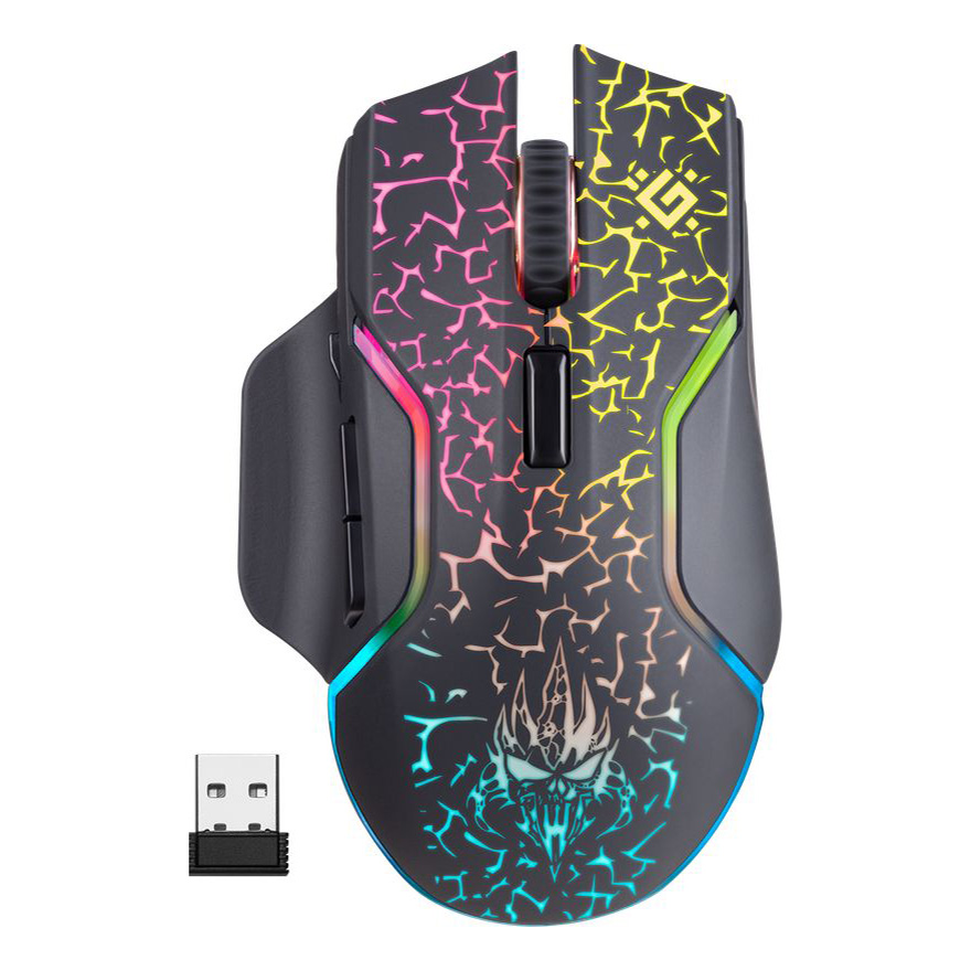 Беспроводная игровая мышь Defender Oneshot GM-067 черный 99100₽