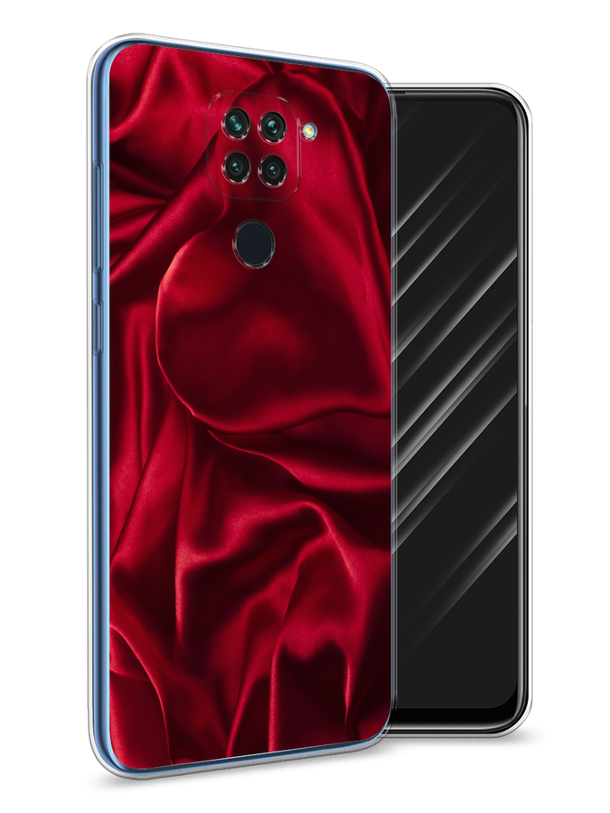 

Чехол Awog на Xiaomi Redmi 10X/Redmi Note 9 "Текстура красный шелк", Разноцветный, 38150-3