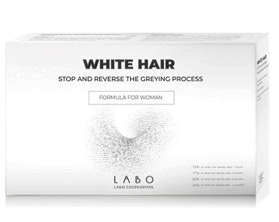 

Средство для уменьшения седины LABO COSPROPHAR WHITE HAIR для женщин амп.3,5 мл №20