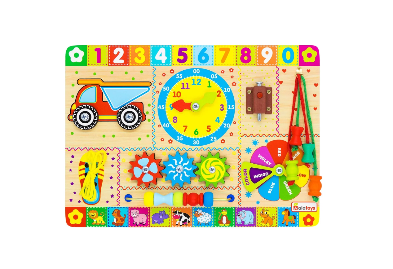 

Бизиборд Alatoys Numbers & Colors английский аналог, дерево ВВ502