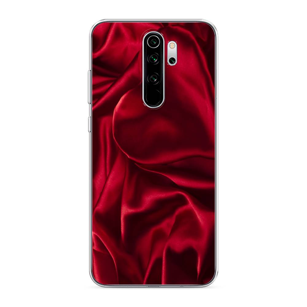 фото Силиконовый чехол "текстура красный шелк" на xiaomi redmi note 8 pro awog