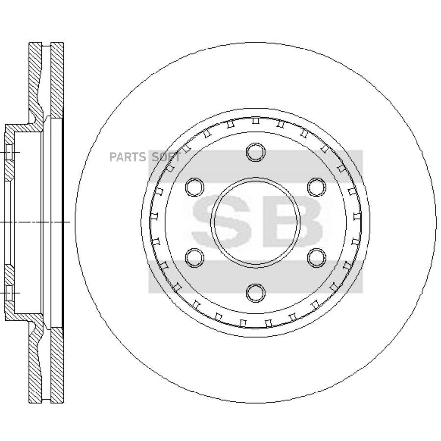 

Диск Тормозной, Передний Sangsin brake арт. SD4276