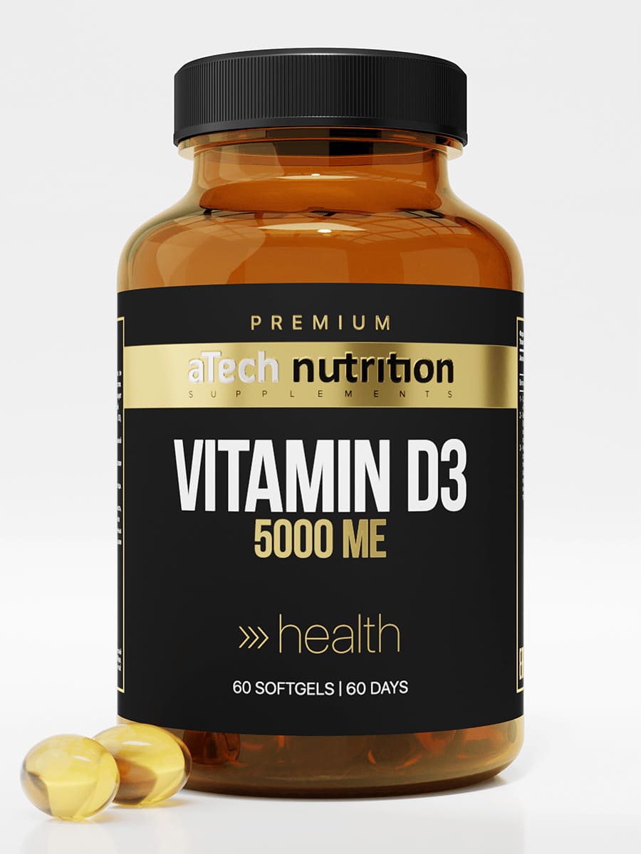 Витамин Д3 Atech Nutrition Premium Vitamin D3 5000 МЕ софтгели 60 шт.  - купить со скидкой