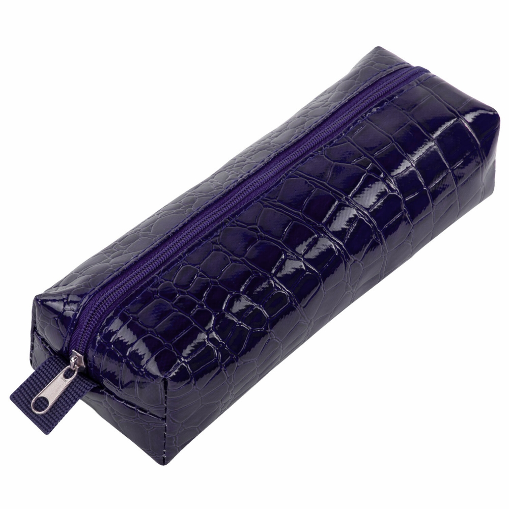

Набор из 3 шт, Пенал-косметичка BRAUBERG, "крокодиловая кожа", 20х6х4 см, "Ultra purple",, Синий